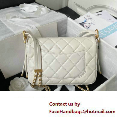 Chanel Lambskin  &  Gold-Tone Metal Small Flap Bag AS4353 White 2023